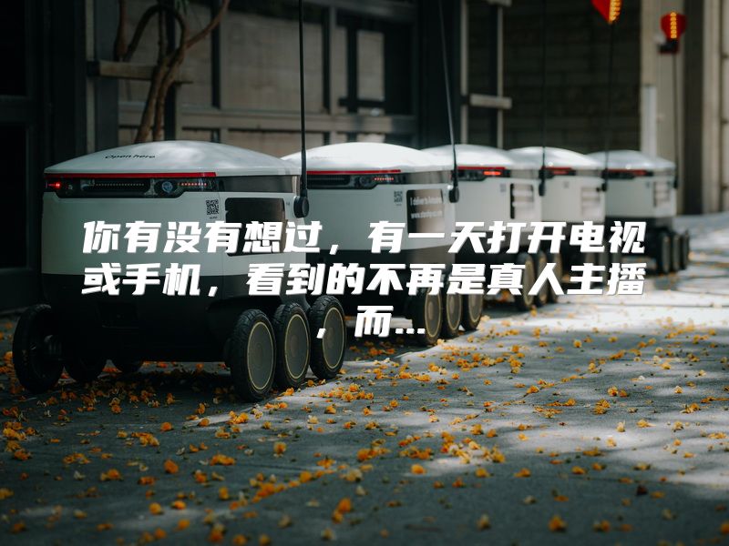 你有没有想过，有一天打开电视或手机，看到的不再是真人主播，而...