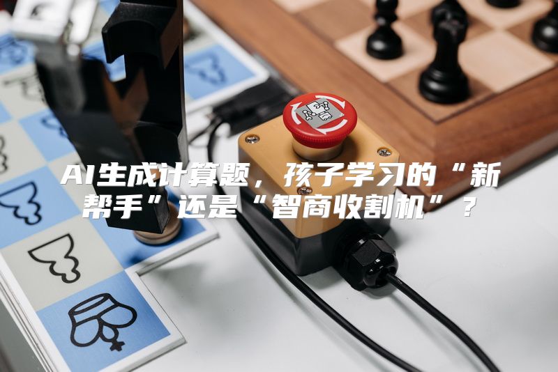 AI生成计算题，孩子学习的“新帮手”还是“智商收割机”？