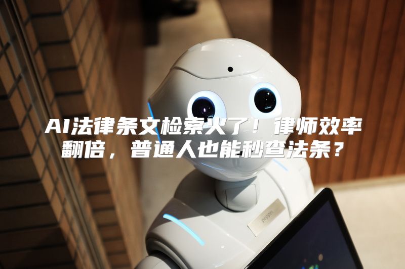 AI法律条文检索火了！律师效率翻倍，普通人也能秒查法条？