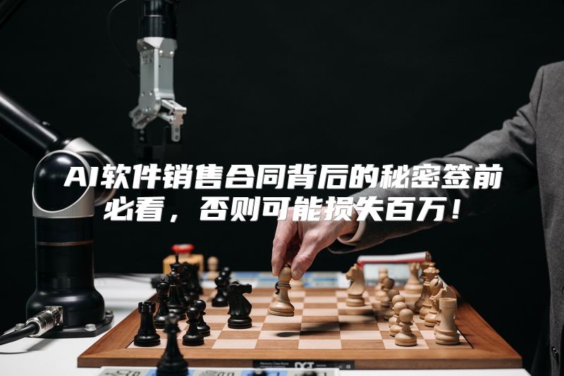 AI软件销售合同背后的秘密签前必看，否则可能损失百万！