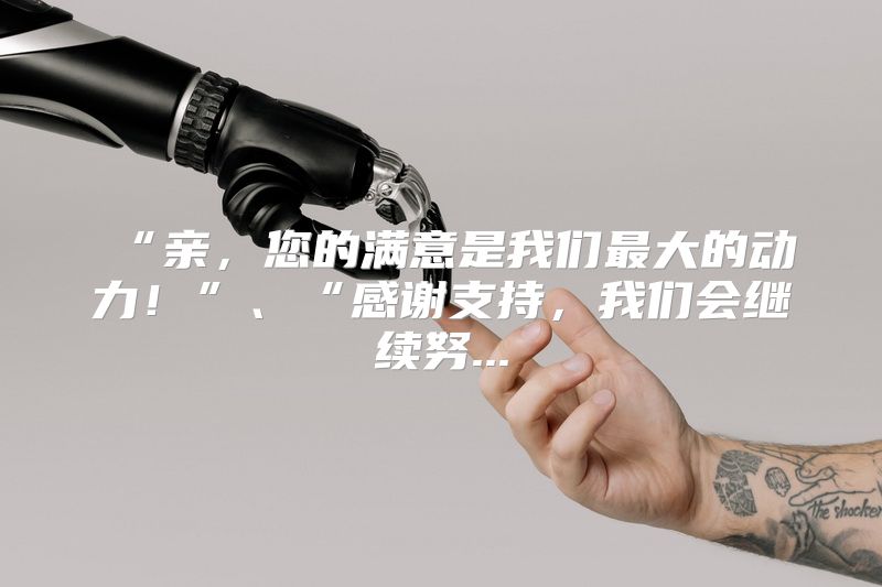 “亲，您的满意是我们最大的动力！”、“感谢支持，我们会继续努...