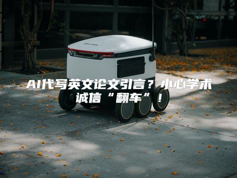 AI代写英文论文引言？小心学术诚信“翻车”！