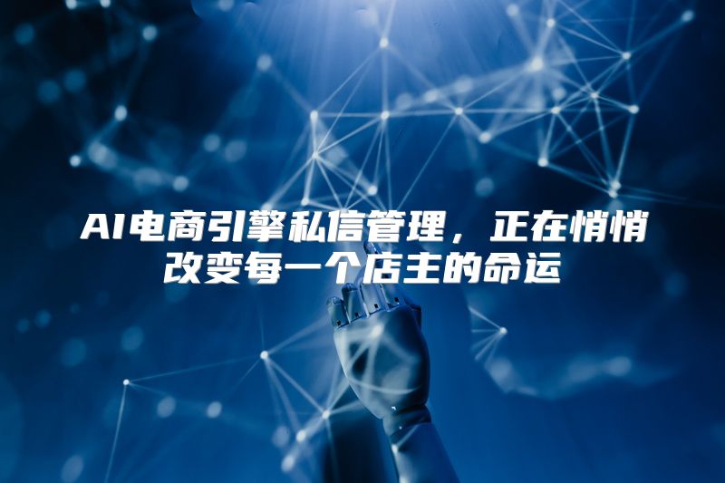 AI电商引擎私信管理，正在悄悄改变每一个店主的命运