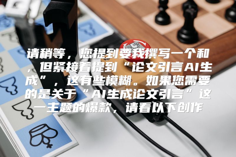 请稍等，您提到要我撰写一个和，但紧接着提到“论文引言AI生成”，这有些模糊。如果您需要的是关于“AI生成论文引言”这一主题的爆款，请看以下创作