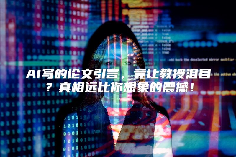 AI写的论文引言，竟让教授泪目？真相远比你想象的震撼！