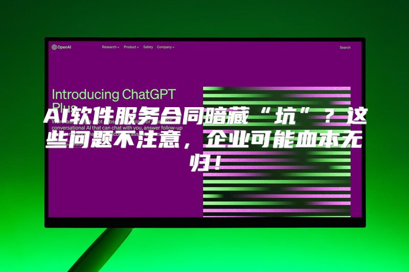 AI软件服务合同暗藏“坑”？这些问题不注意，企业可能血本无归！